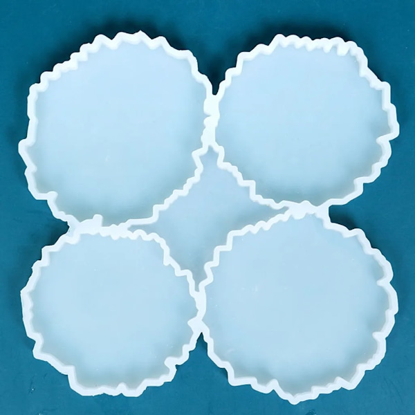 2 forme med 4 uregelmæssige coasters, coaster-beslag