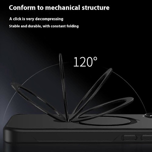 iPhone 16 Pro -kotelo, yhteensopiva MagSafe PC+TPU -pyörivän jalustan kanssa