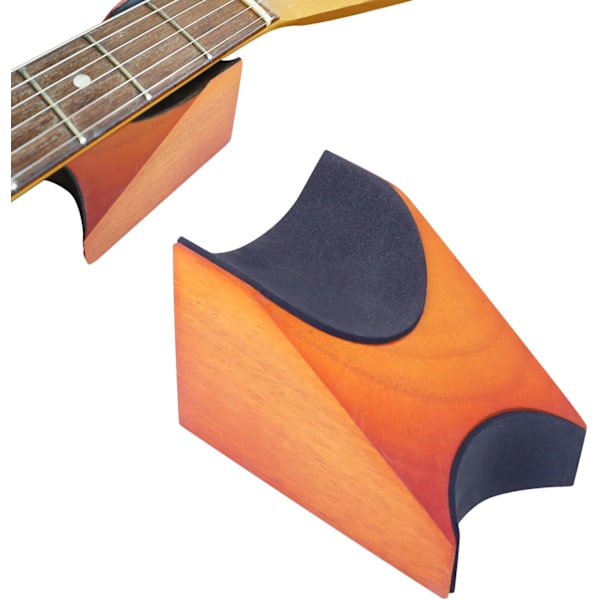 Guitar Neck Rest Support Pude - Premium Rengøring og Pleje til Strengeinstrumenter (Ruddy Brown-A)