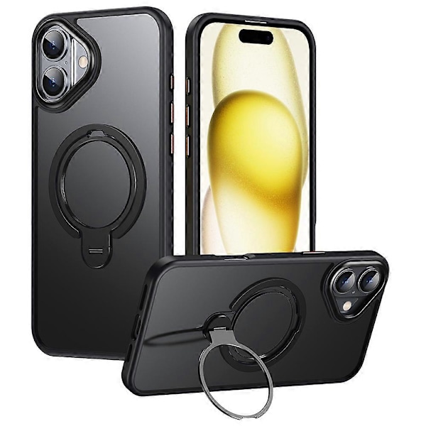 iPhone 16 Plus -puhelimen suojakuori, jossa on jalusta ja matta takakansi, MagSafe-yhteensopiva