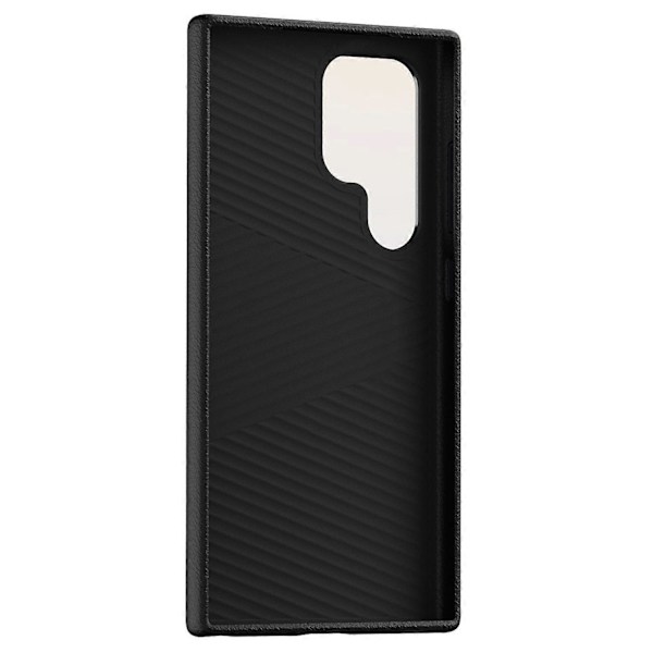 Samsung Galaxy S24 Ultra -kotelo nahka+PC kova puhelinkuori metallisella linssikehyksellä