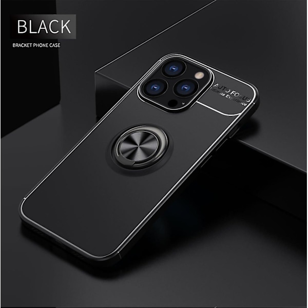 Ringfäste Svart Blått Mobilskal För Iphone13promax