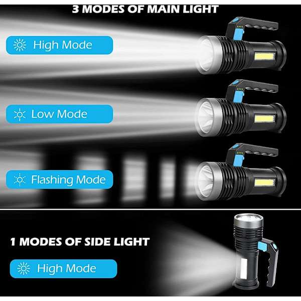 Genopladelig håndholdt spotlight, LED håndholdt spotlight