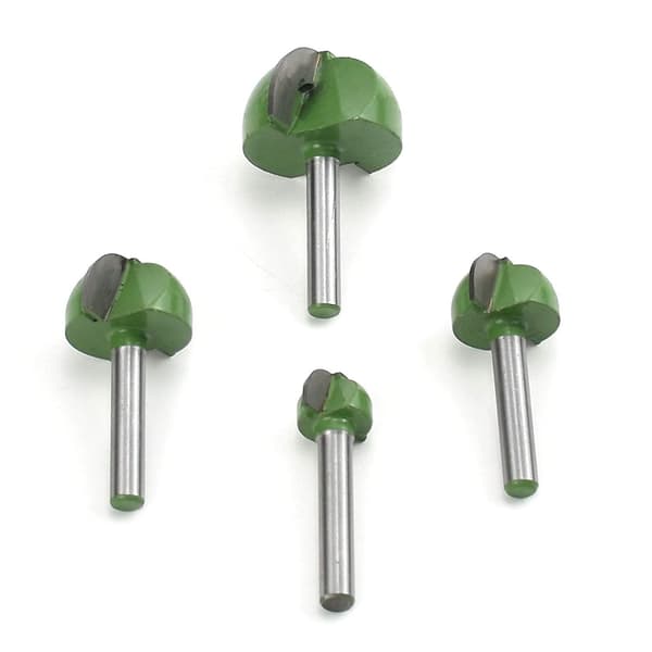 4 st 6 mm skaft kärnboxfräsar, CNC rund spårfräs 16 mm/22 mm/25 mm/32 mm