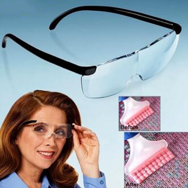 Rammeløs lesebrille for presbyopi