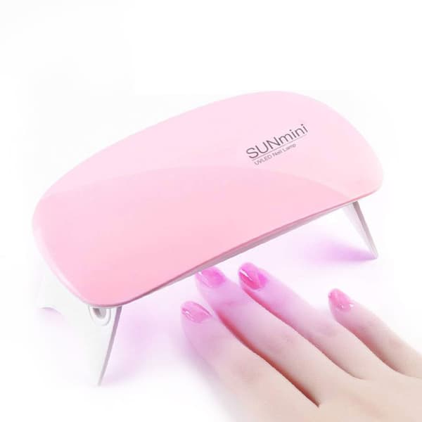 Mini UV-nagellampa nageltork nagellackstork rosa