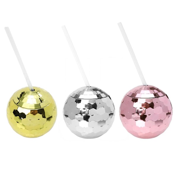 Discokula-kopp, Glittrande Bollkopp, Cocktailkopp, Glittrande rose gold