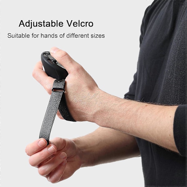 Greb Cover til Meta Quest 3 Controller, Anti-Slip Silikone Cover med Justerbar Knuckle Rem