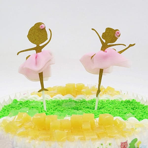 12 stk Ballerina, Kake Topper Bryllup Bursdagsfest