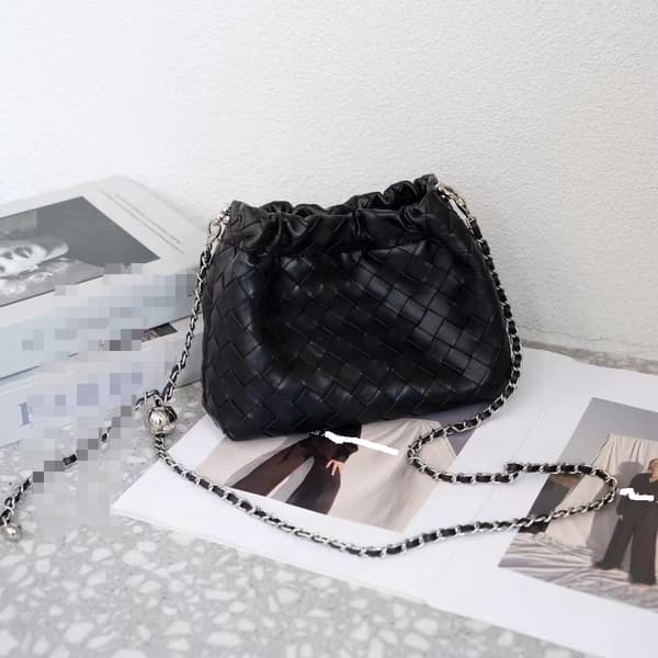 Vevd PU-skinnveske, trendy skulderveske