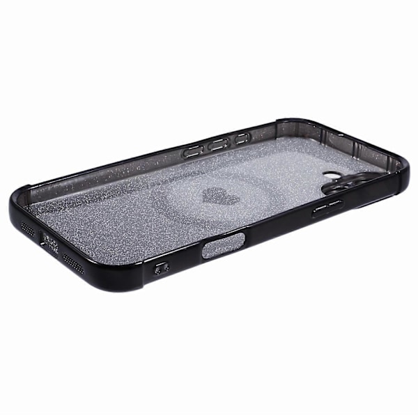 Skal för iPhone 16 Plus Gradient Sparkle TPU Mobilskal Kompatibelt med MagSafe - Svart