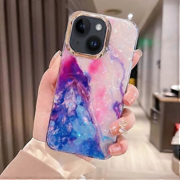 Färgglatt Kristall Ripple TPU Mobilskal för iPhone 15