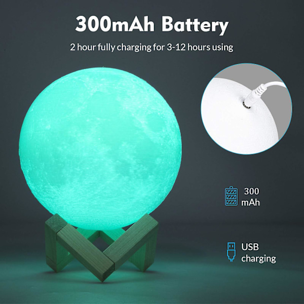 USB Natlampe, 16 Farver LED Berøringsmånenskin