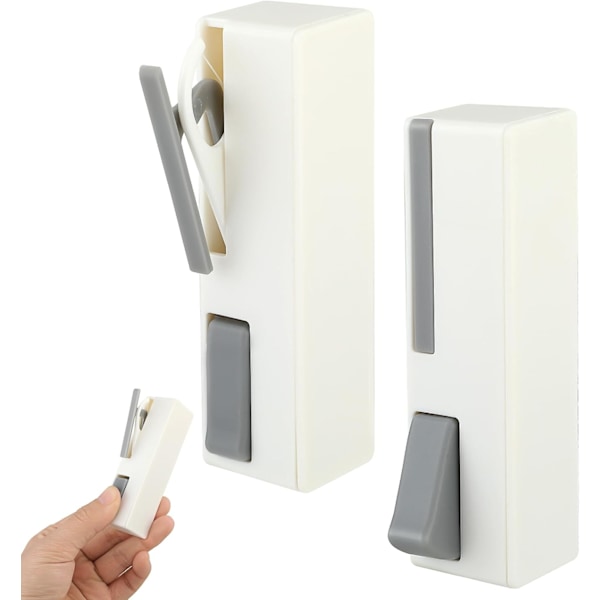 2 st Portabla Tandtrådsboxar, 50 Automatiska Tandtrådsplock Organizer Förvaringsdispenser Påfyllningsbar Trådbehållare