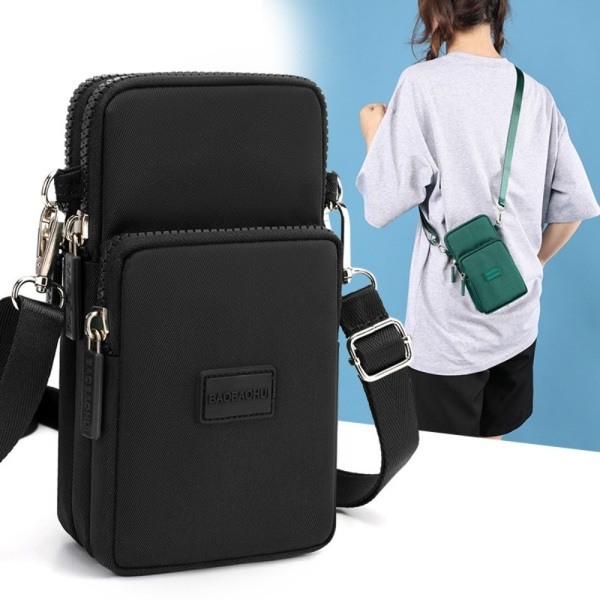 Skuldertaske Mobiltelefon taske SORT sort black
