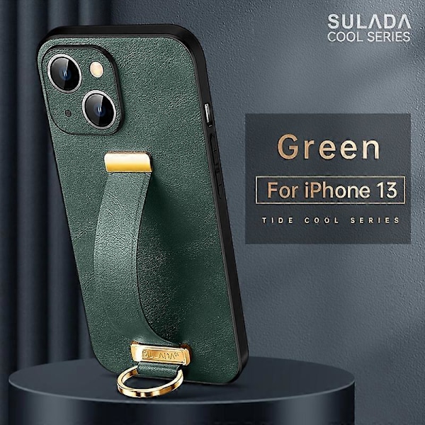 Til iPhone 13 SULADA Cool Series PC + Lædertekstur Hudfølelse Stødsikkert Telefoncover (Sort)