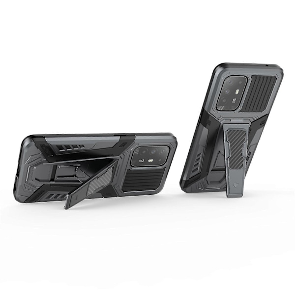 Til OPPO F19 Pro+ 5G War Chariot Series Armor All-inclusive Stødsikkert PC + TPU Beskyttelsesetui med Usynlig Holder