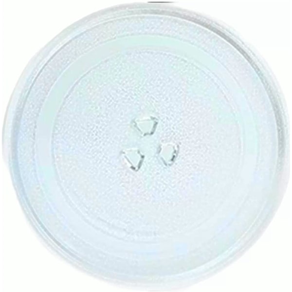 Mikrobølgeovn Plate - 255 mm Mikrobølgeovn Dreietallerken Glassbrett m/ 3 Fester, Ripebestandig Plate
