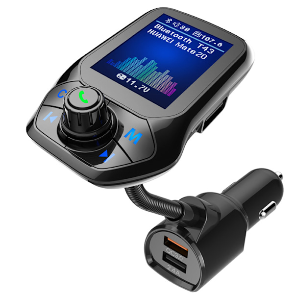 Bil MP3 Bluetooth-spelare T43/T26D färgskärm förlängning