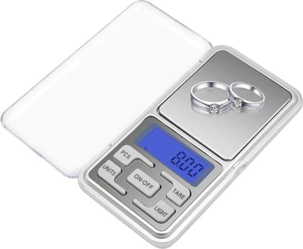 2 kpl - Digitaalinen vaaka - Taskuvaaka / Keittiövaaka - Vaaka - 0,01-200g Hopea