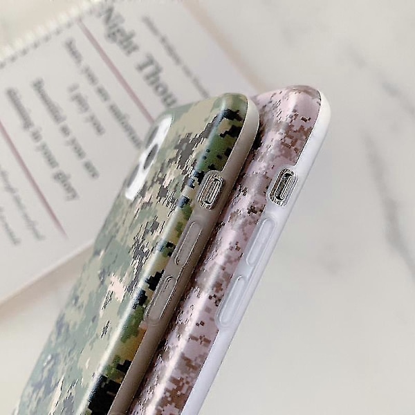 Stöttåligt IMD Kamouflage TPU Skyddsfodral för Iphone 12 Mini (grön)