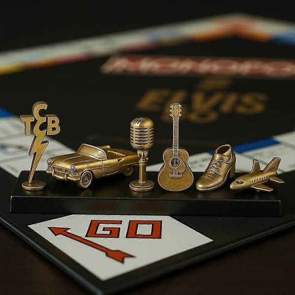 Elvis Presley 90-årsjubileum Monopoly Brettspill - Samlerutgave med 8 Temadesign 2 2