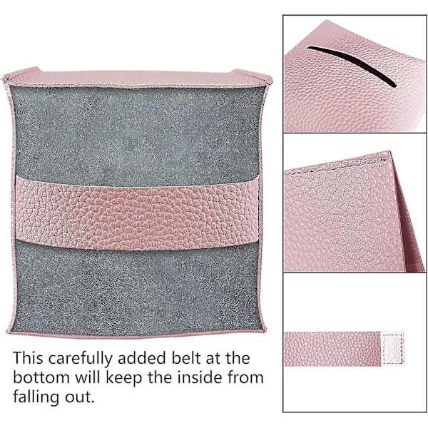 2 stk. Tissue Box Cover, Firkantet Ansiktsvevholder i PU-Lær