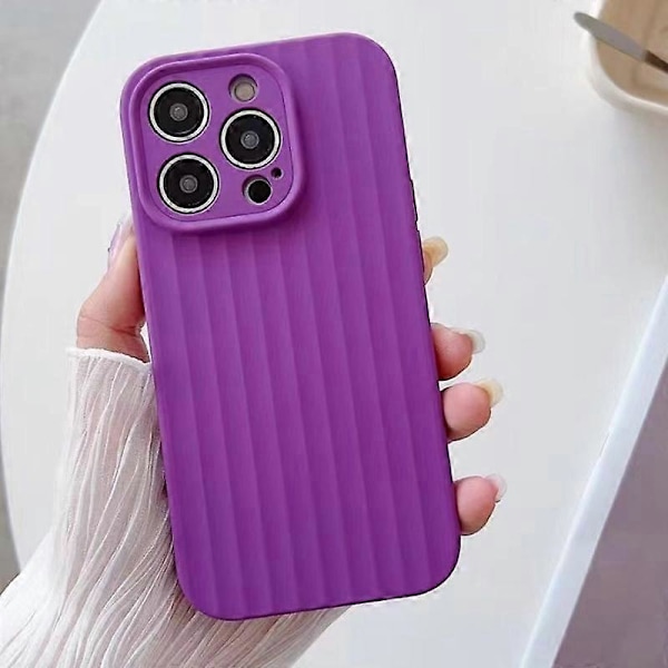 För iPhone 15 Pro Max Skal Flytande Silikon Telefonskal med Mjukt Anti-Repskyddande Fiberfoder