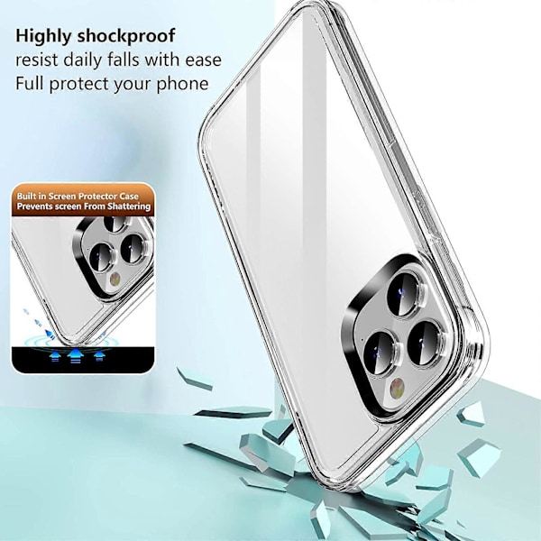 Läpinäkyvä panssarikuori iPhone 14 Plus -puhelimelle