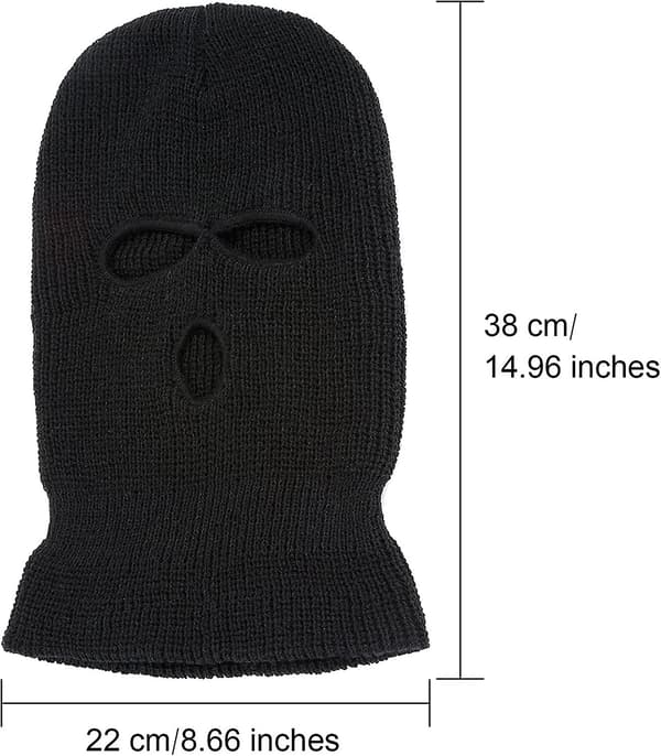 4-pack 3-håls hel ansikts skidmask vinterhatt varm stickad hel ansikte