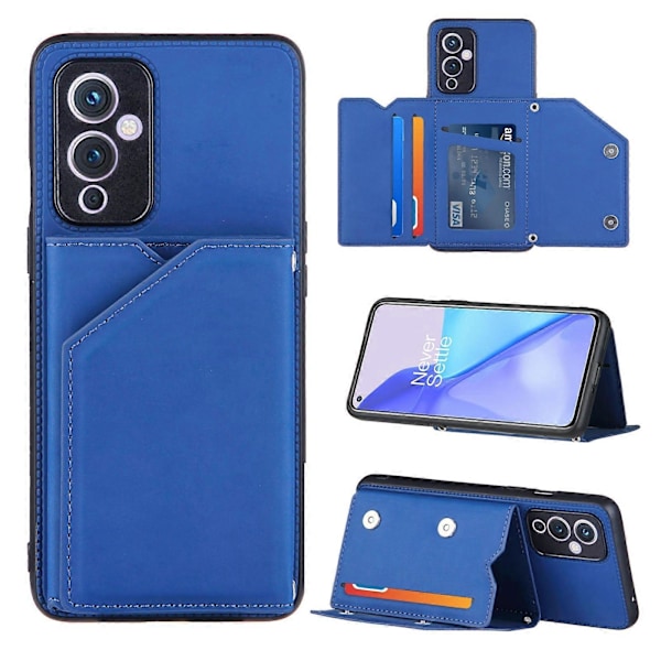 For OnePlus 9 Hudfølelse PU + TPU + PC Bagside Stødsikkert Etui med Kortlommer & Holder & Fotoramme