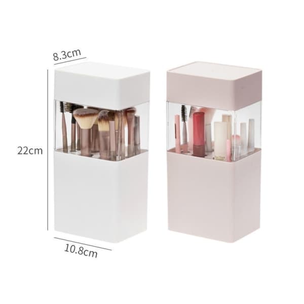Sminkekostholder Kosmetisk oppbevaringsboks rosa 10.8*22*8.3cm pink