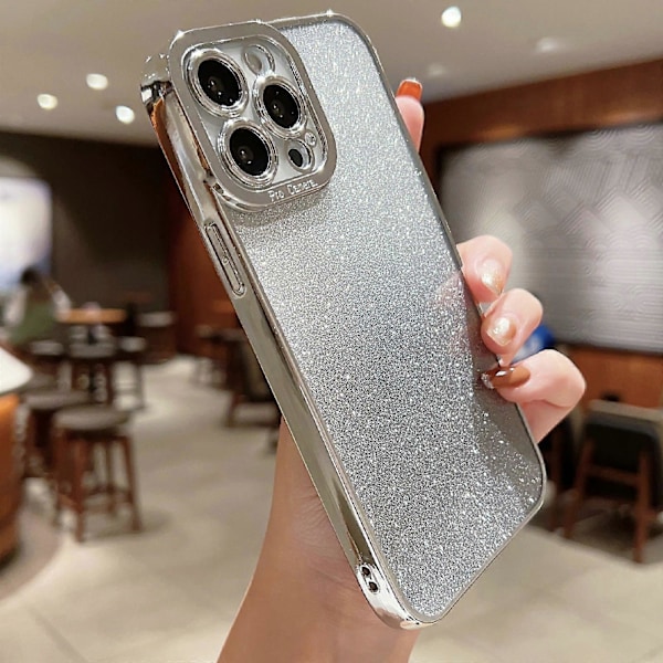 Högtransparent Glitter TPU-mobilskal med gradientfärg för iPhone 14 Pro Max