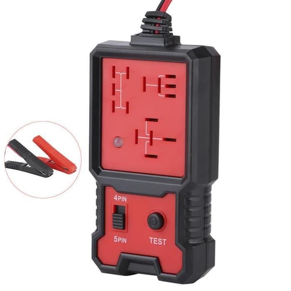 Relétester - 12V - Bærbar - LED-skjerm - 4/5 pinner