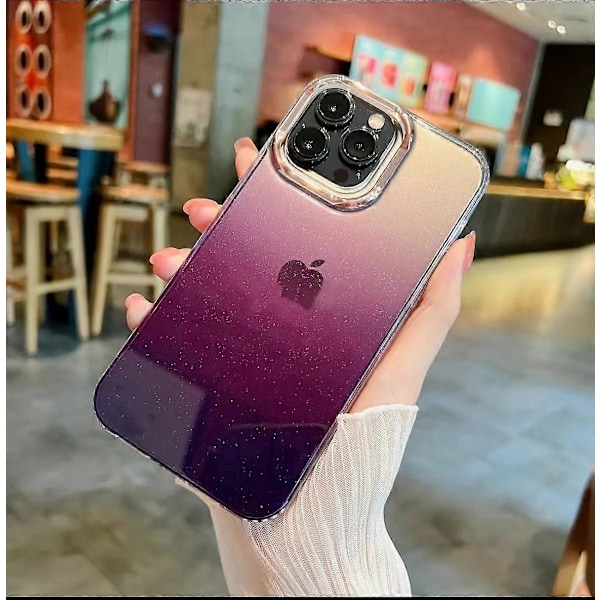 Til iPhone 16 mobiltelefon cover Apple 15 hårdt cover 14promax fuld pakke transparent gradient beskyttelsescover iPhone16 sort