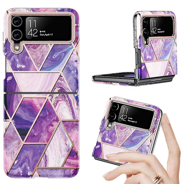 Marmor Mönster Skal Kompatibelt Med Samsung Galaxy Z Flip 4, Plätering Mjukt Tpu Stötsäkert Skyddsskal