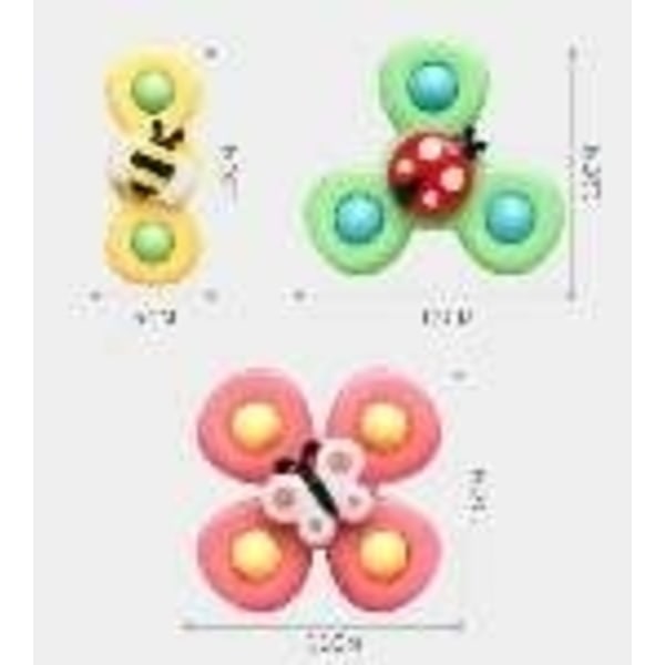 st Sugpropp Spinner Leksaker Fidget Spinner Badleksaker flerfärgad