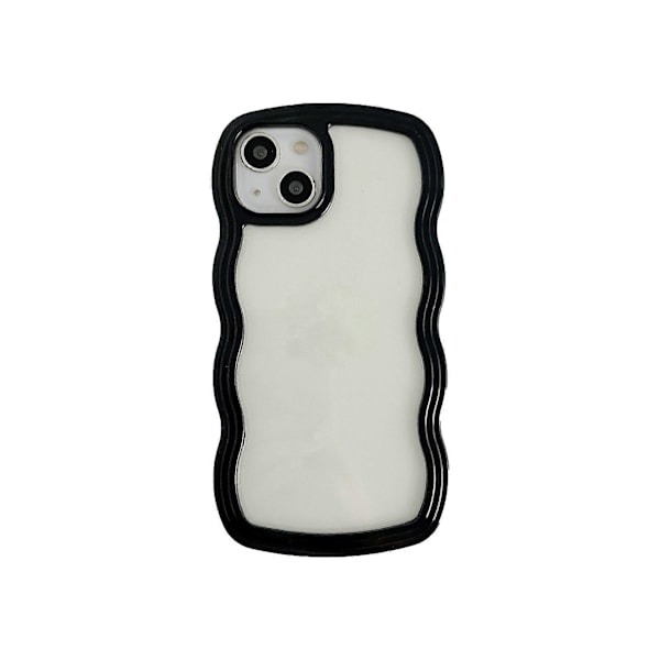 Lämplig för iPhone 16 mobiltelefonfodral transparent skal airbag anti-fall skydd två i ett Apple 16pro skyddsfodral iPhone16pro svart