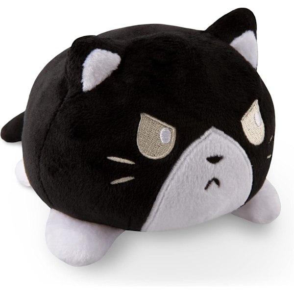 TeeTurtle - Den originale reversible katte-plushie - Tuxedo - Søt sensorisk fidget-stoffert dyr som viser humøret ditt