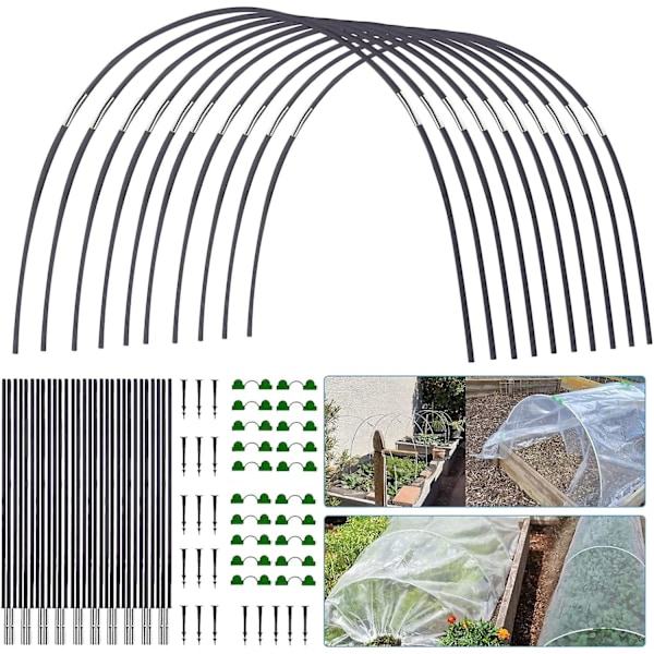 Havebuer Netting Buer, Drivhus Buer, Drivhus Buer Til Have, DIY Drivhus Buer, Polytunnel Støtteramme Til Have 30pcs (10pcs)