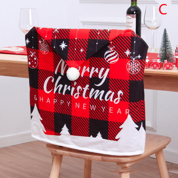 Christmas Series Chair Cover Home Dubbelsidig printed stol Ba C