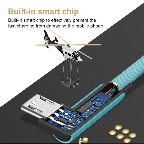 vinklet 90 graders opladerkabel USB a til USB c / iPhone Light (Lightning) grå (Lightning) grey 2 meters