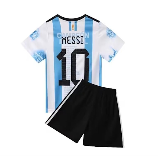 Träningskläderset för barn, snabbtorkande tryckt kortärmad + shorts, fotbollströja - C. R 7 Lila röd Purple red 20 # (4-5 years)