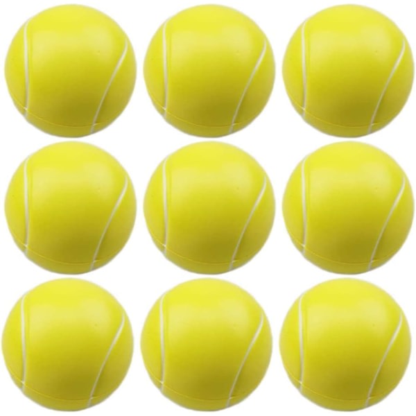 Mjuka skum tennisbollar, 9 st skum bollar hög studs mjuka bollar inomhus utomhus sport svamp tennis bollar för barn pojkar & flickor och vuxna (gul)