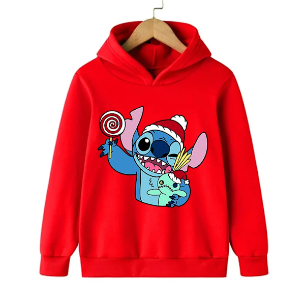 Rolig 90-tals julstitch luvtröja Barn Tecknade kläder Barn Flicka Pojke Lilo and Stitch Sweatshirt Hoody Baby Casual Topp 59029 59029 160CM