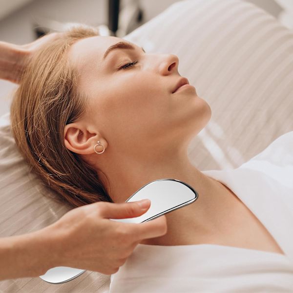 Gua Sha -ruostumattomasta teräksestä valmistettu Gua Sha -hierontaväline Gua Sha -kaavin Asteen fascia -työkalu Gua Sha -kasvohieronta -kauneus