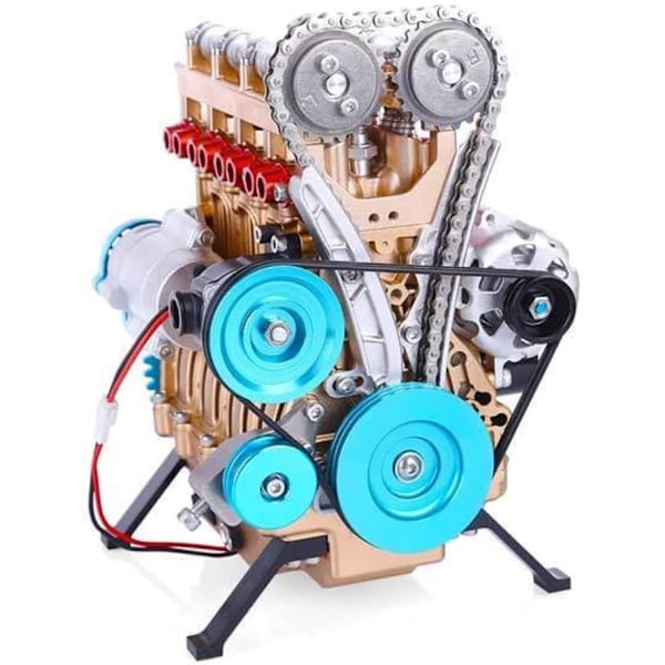 4-cylindret bilmotor kit Voksenmodel, motor model skrivebordsmotor, resin