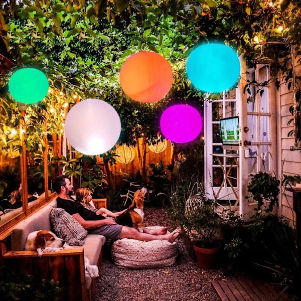 40CM Glødende LED Ball Oppblåsbar PVC Ballong