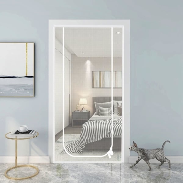 Gardiner Myggenet Lynlås Myggenet Dør 90 Cm X 210 Cm, Myggenet Dør, Myggenet, Altan Dør