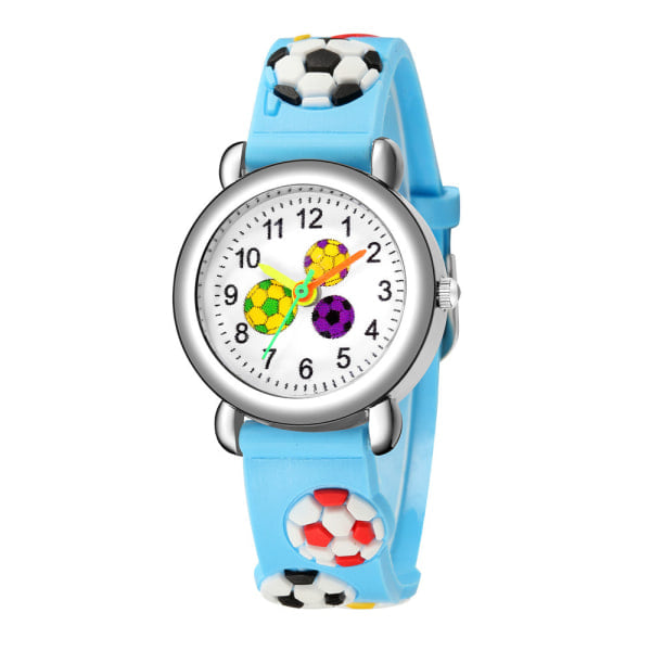 Børne Superman Spiderman Ur Superhelte Quartz Ur Fodbold Svar Football Black